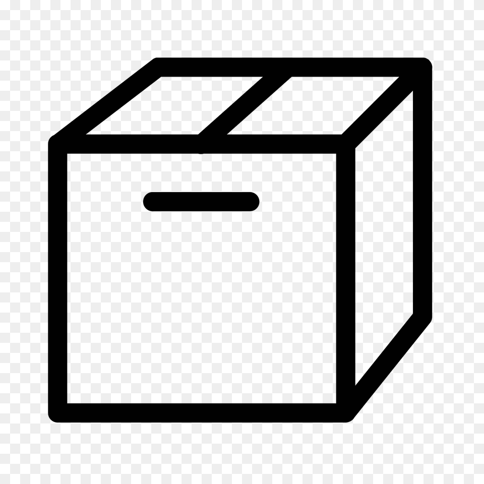 Cardboard Box Icon, Gray Png Image