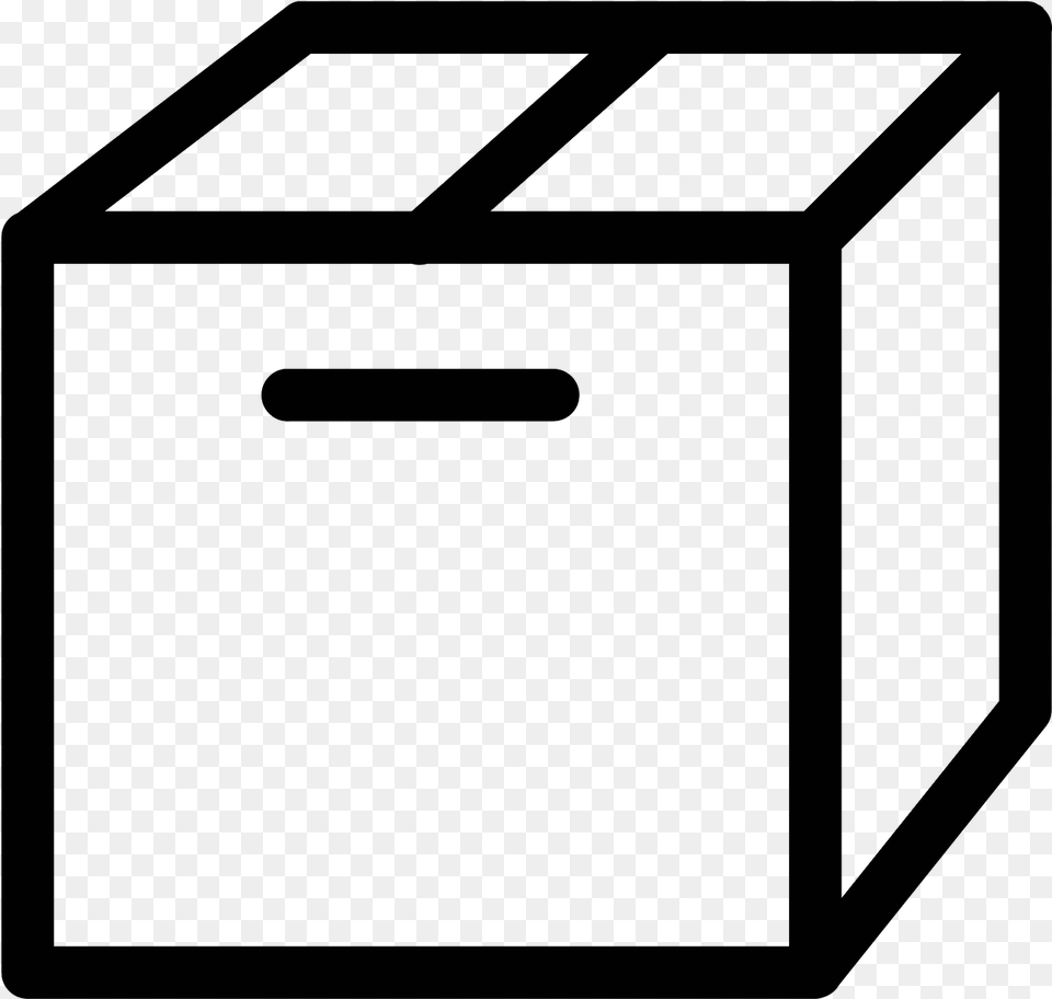 Cardboard Box Icon Cube Shape, Gray Free Transparent Png