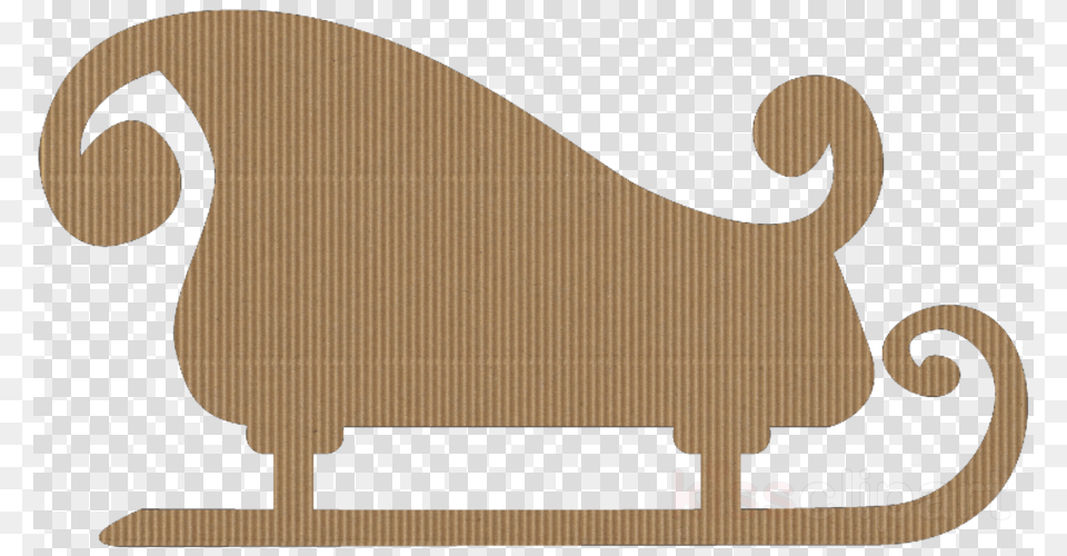 Cardboard Santa Sleigh Clipart Santa Claus Reindeer Paper Accents Chipboard Shape Sleigh 6 Pc Natural, Blackboard, Home Decor, Animal, Mammal Free Png