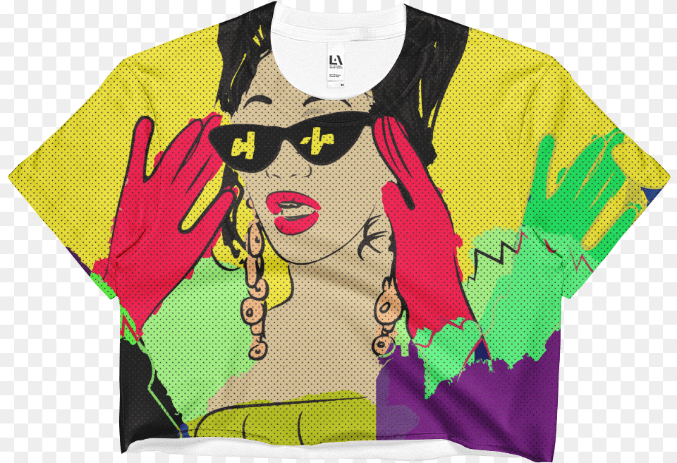 Cardi B Brop Top Kr Saracolu Stadium, Clothing, Shirt, T-shirt, Person Free Transparent Png