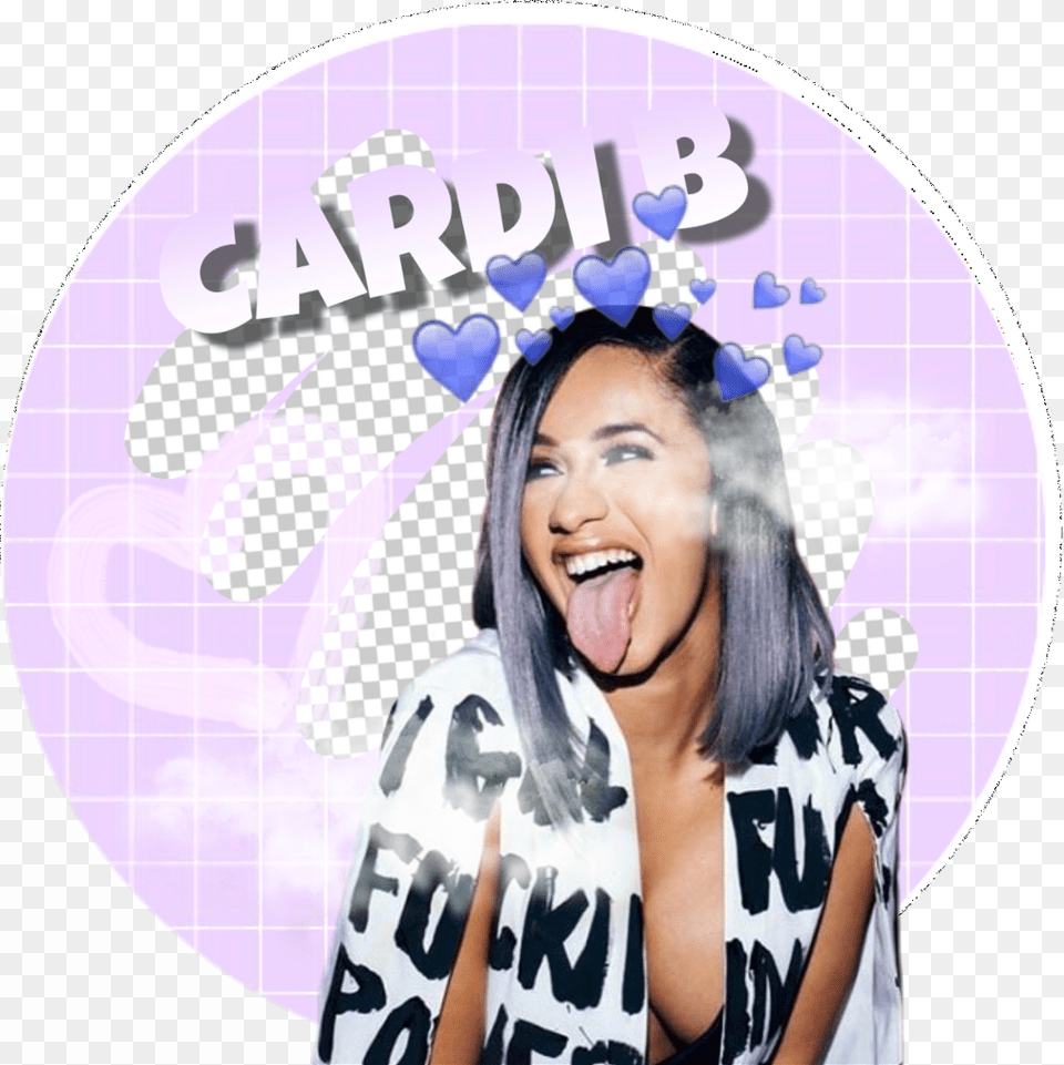 Cardi B Cardib Bartiercardi Beautifulcardib Bartier Cardi, Adult, Purple, Portrait, Photography Png