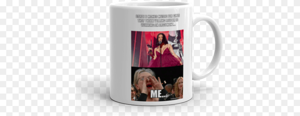 Cardi B Makes Music For Girls That Think Yelling Louder Is Magic Mug, Adult, Person, Female, Woman Free Transparent Png