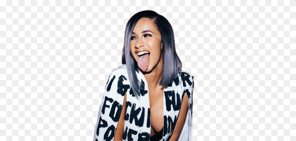 Cardi B Mask Discovered, Face, Happy, Head, Laughing Png Image