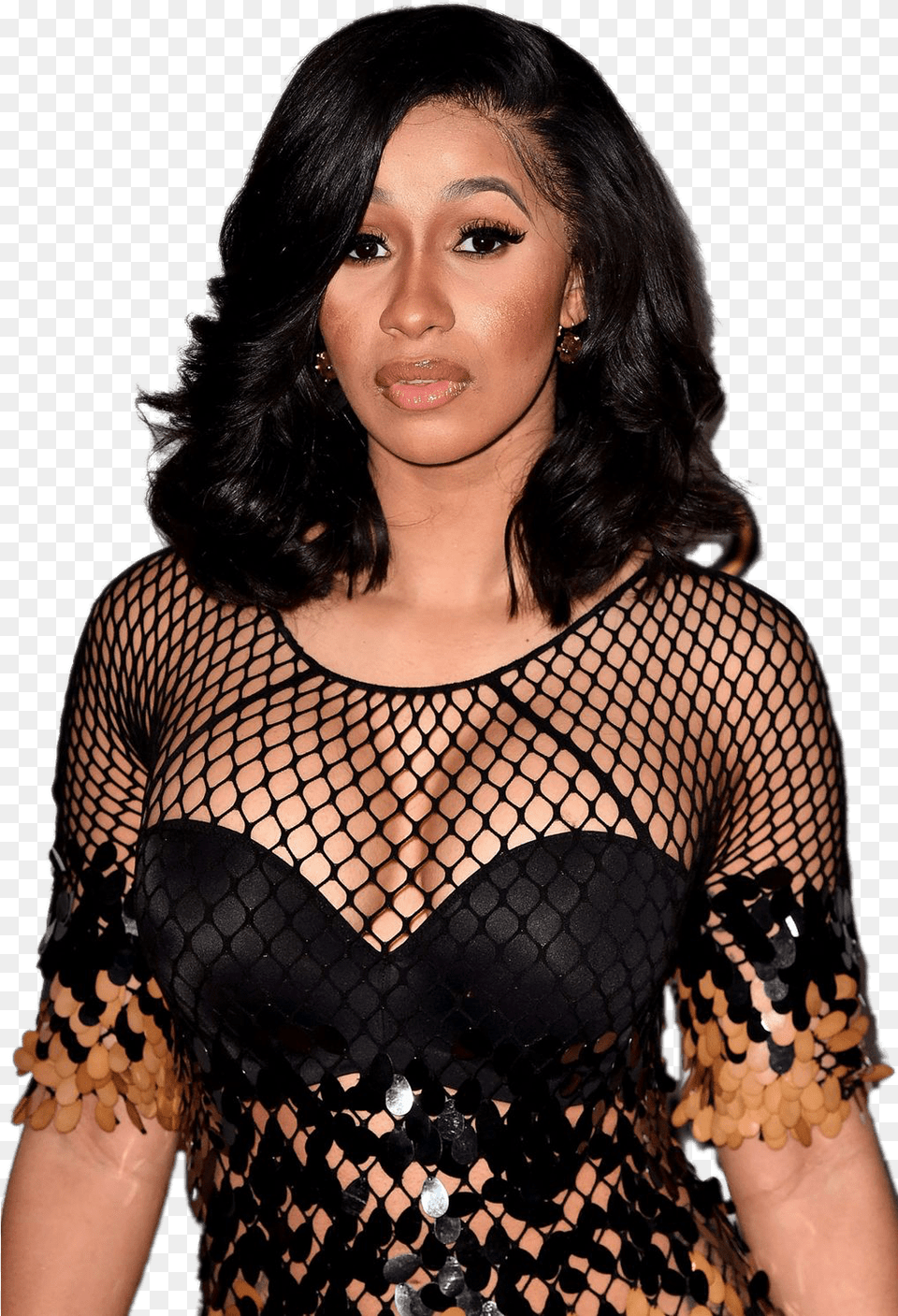 Cardi B See Through Dress Lili Reinhart Cardi B, Adult, Person, Hair, Female Png Image