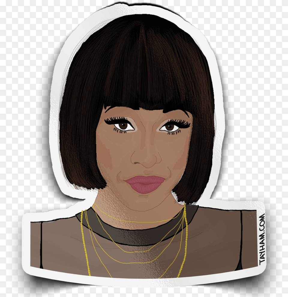 Cardi B Sticker Hair Design, Woman, Portrait, Photography, Person Free Png