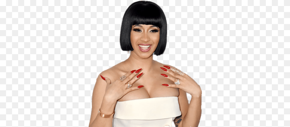 Cardi Cardi B With Short Hair, Hand, Nail, Finger, Body Part Free Png