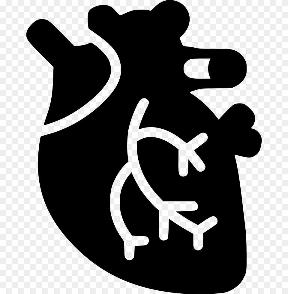 Cardiac Muscle Medical Heart Icon, Stencil, Ammunition, Grenade, Weapon Png Image