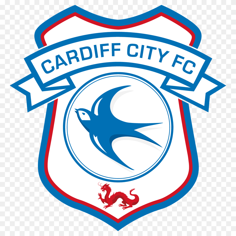 Cardiff City Fc Football Club Crest Logo Vector Vector, Symbol, Badge, Clothing, T-shirt Free Transparent Png