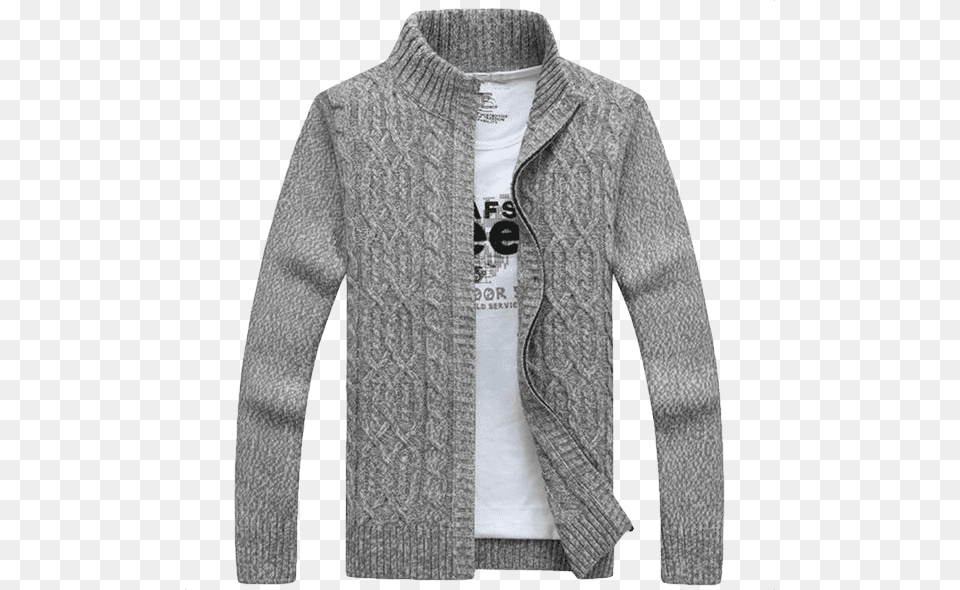 Cardigan Sweater Heren Vesten Met Rits, Clothing, Coat, Knitwear, Jacket Png Image