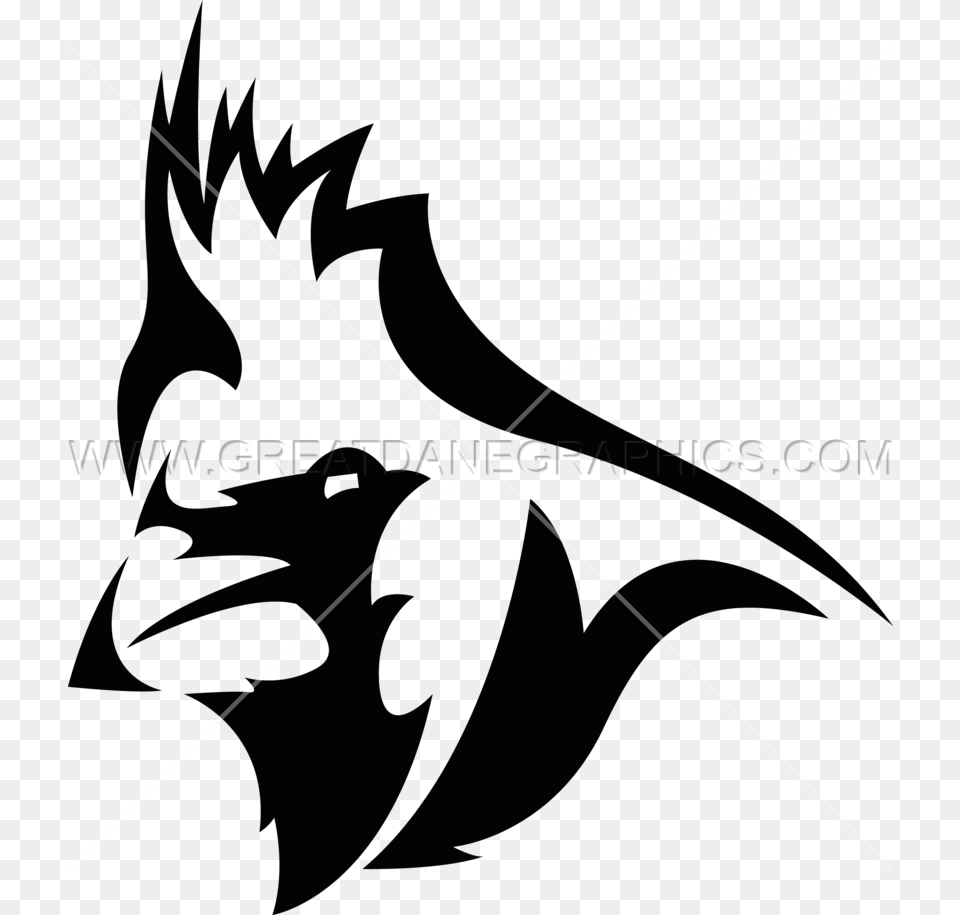 Cardinal Head Production Ready Artwork For T Shirt Printing, Dragon, Bow, Weapon Free Png