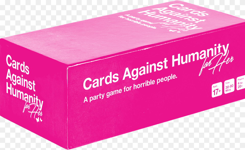 Cards Against Humanity Came Out With A Quotfor Herquot Edition Cards Against Humanity Pink, Box, Cardboard, Carton Free Png Download