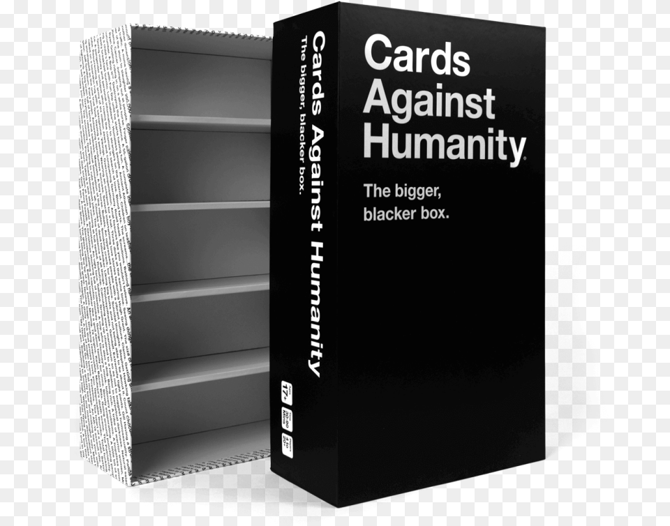 Cards Against Humanity The Bigger Blacker Box, Cabinet, Furniture, Shelf, Book Png
