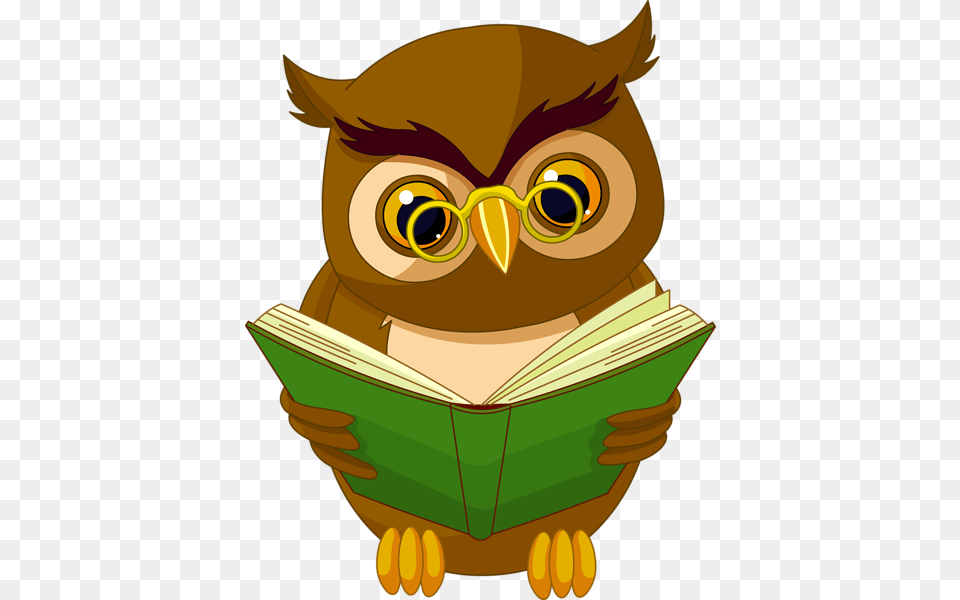 Cards And Frames Owl Clip Art, Person, Reading, Animal, Fish Png Image