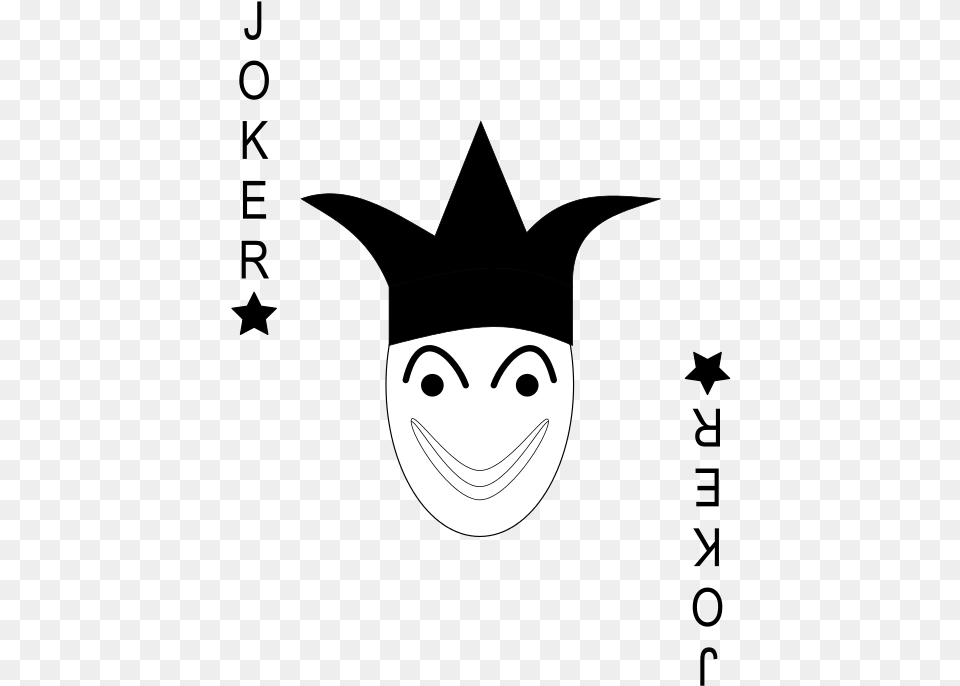 Cards Joker Black Simple Joker Playing Card, Photography, Face, Head, Person Free Png