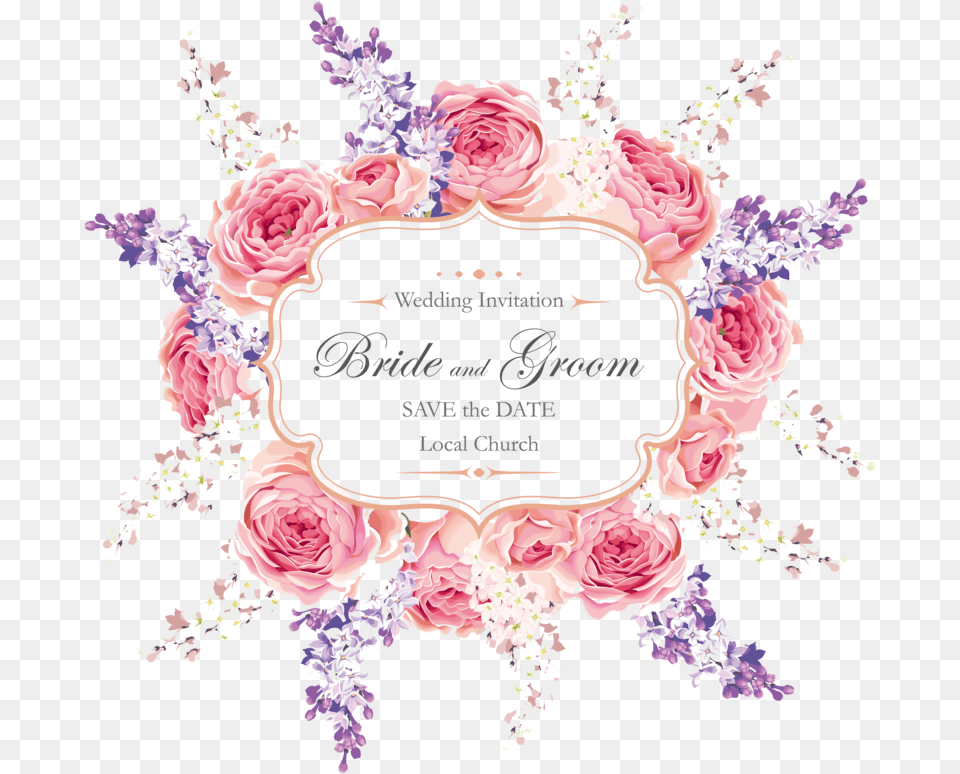 Cards Pattern Invitation Greeting Wedding File Background With Flowers Frames, Art, Plant, Graphics, Flower Free Png Download