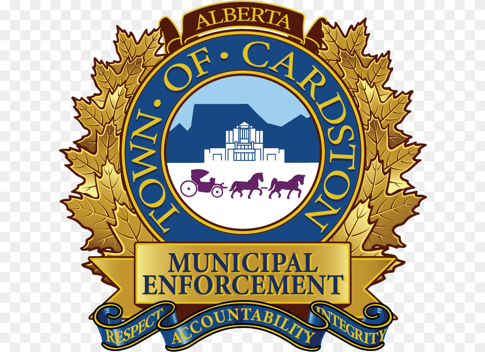 Cardston Municipal Enforcement Crest Cardston, Badge, Logo, Symbol, Animal Free Transparent Png