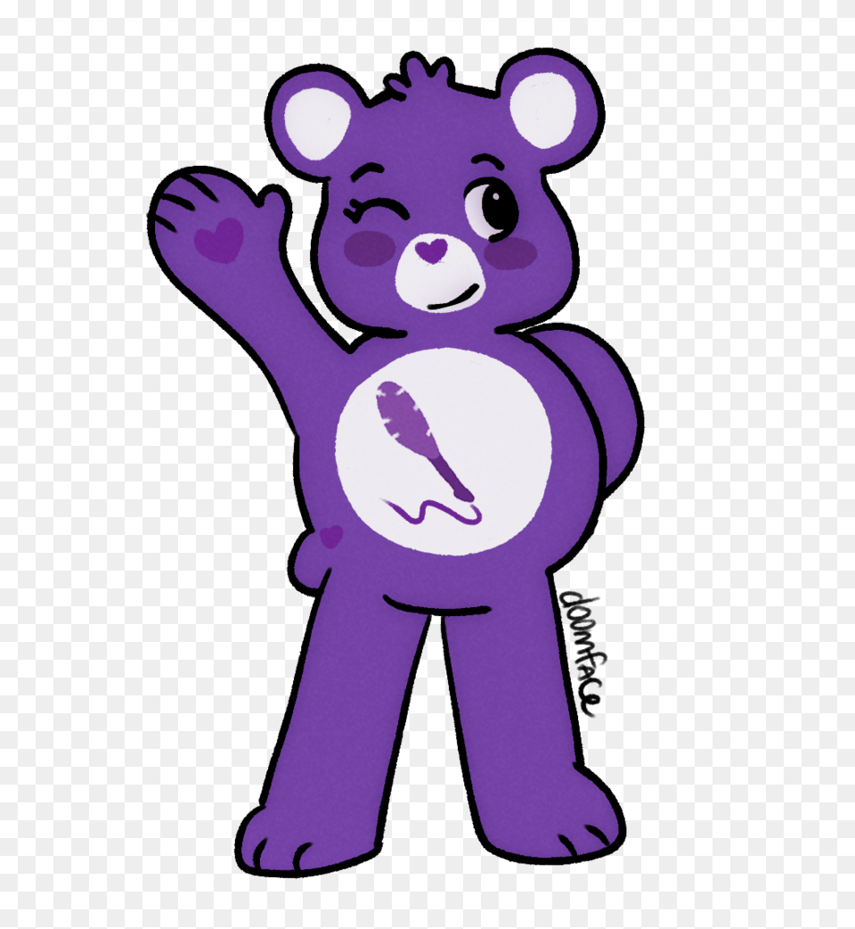 Care Bear Sona, Purple, Cartoon, Animal, Canine Free Png