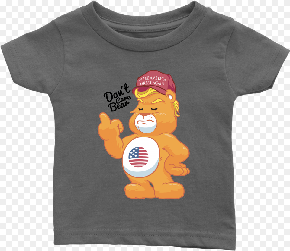 Care Bear W Make America Great Again Hat Adult Baby Onesie Funny Quote Throw Up, Clothing, T-shirt, Person, Face Free Transparent Png