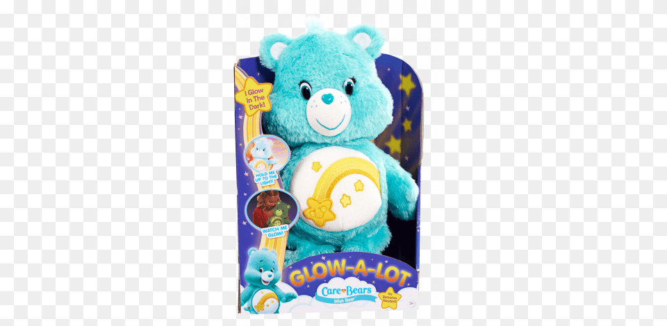 Care Bears Glow A Lot Plush Care Bear Glow A Lot Plush Wish, Teddy Bear, Toy, Child, Female Png