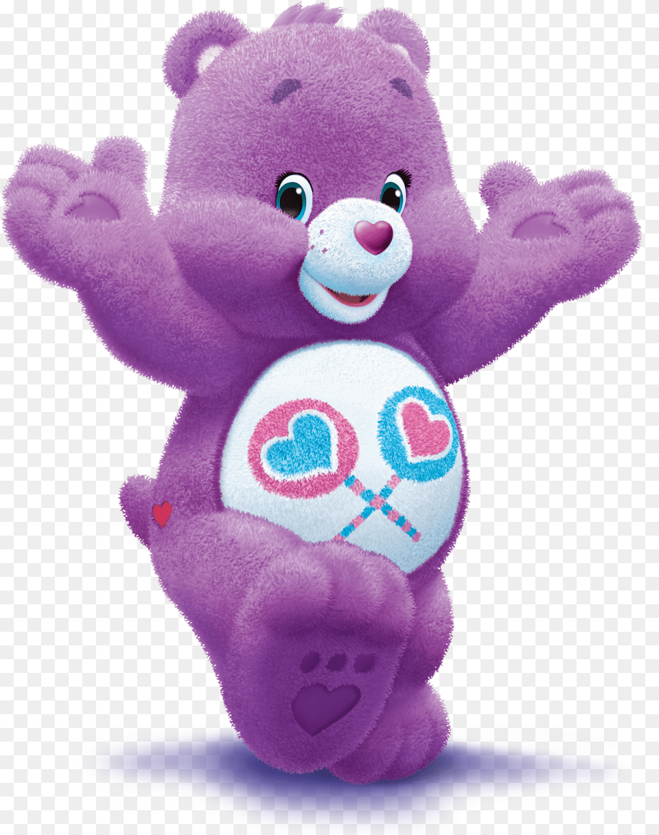 Care Bears Transparent Care Bear Purple, Plush, Toy, Teddy Bear Png