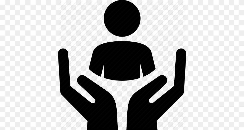 Care Customer Experience Hands Holding Person User Icon, Silhouette, People, Architecture, Building Free Transparent Png