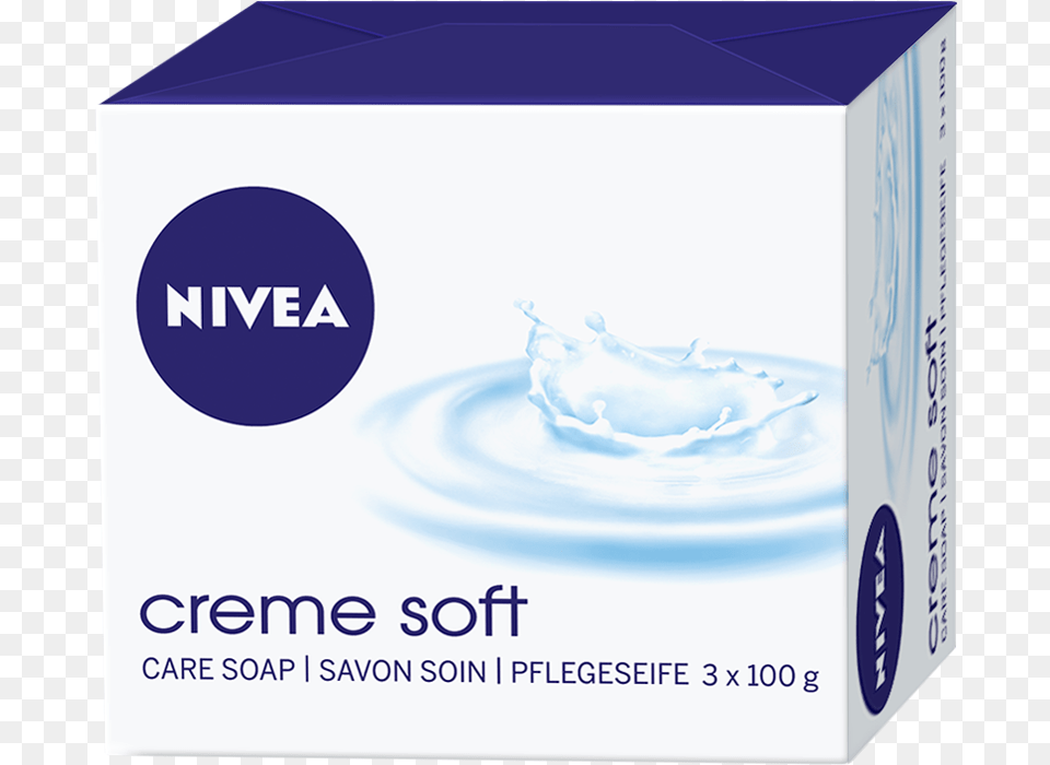 Care Soap Nivea Creme Soft Bar Soap Soap 100 G, Beverage, Box, Milk, Cardboard Free Png