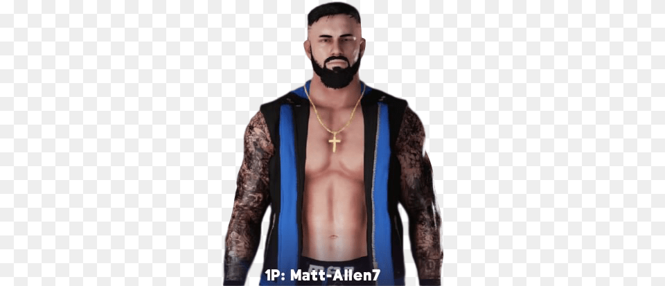 Career Highlights Of Wwe 2k18 Barechested, Accessories, Pendant, Person, Man Png