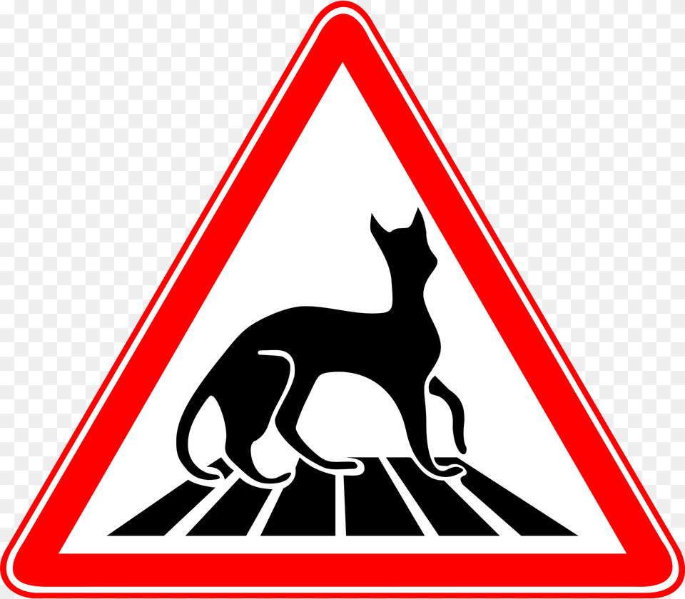 Carefully Cats Clipart, Sign, Symbol, Road Sign Free Png Download