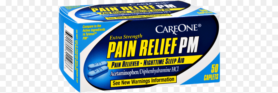 Careone Pain Relief Pm Pain Reliever Nighttime Sleep Health Care, Medication, Pill, Herbal, Herbs Free Png