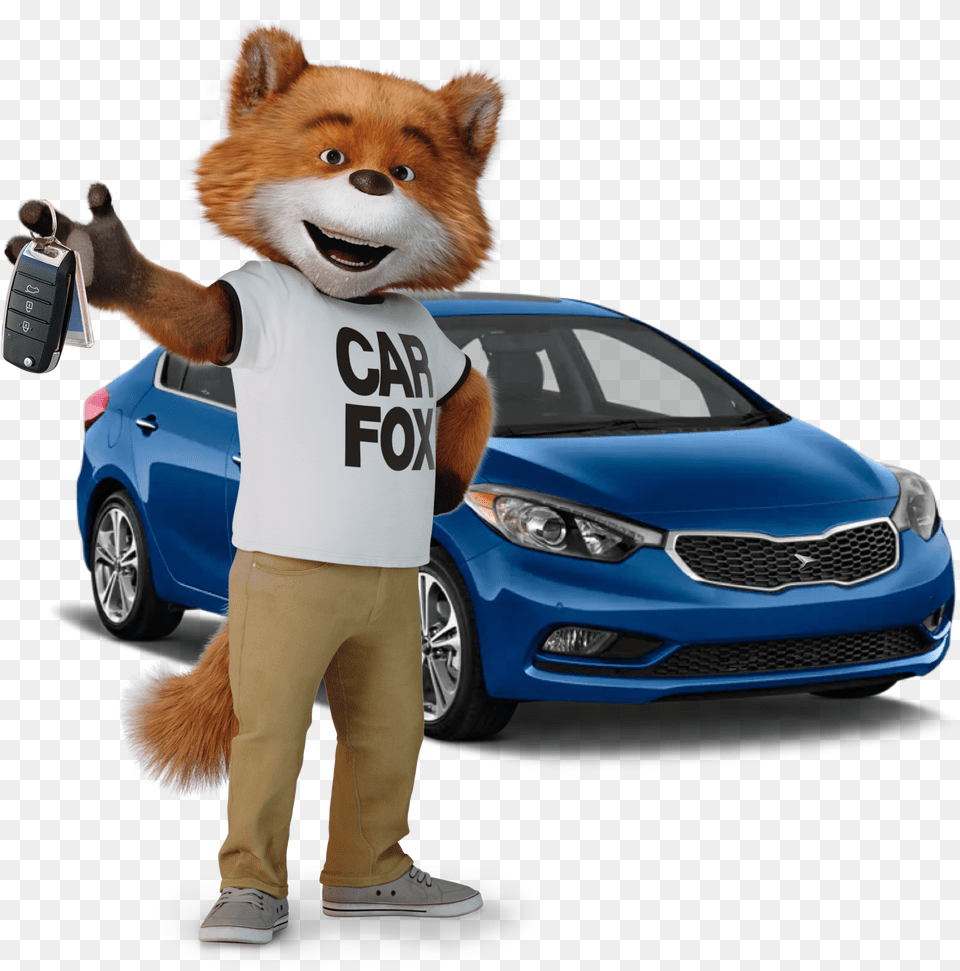 Carfax Canadas Mascot Car Fox Holding Keys While, Alloy Wheel, Vehicle, Transportation, Tire Free Png Download
