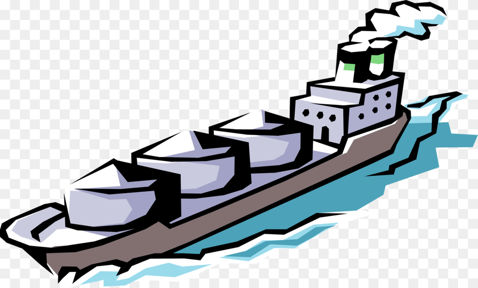 Cargo Freight Transport Ship Clipart Download Cargo Ship Outline Clipart, Watercraft, Vehicle, Transportation, Navy Png Image