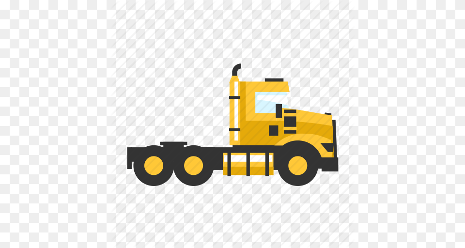 Cargo Road Semi Tractor Trailer Transport Truck Icon, Machine, Bulldozer, Transportation, Vehicle Png Image