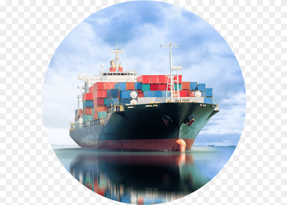 Cargo Ship Calm Waters Global Marine Networks Financing International Trade By Gargi Sanati, Boat, Transportation, Vehicle, Freighter Free Png Download