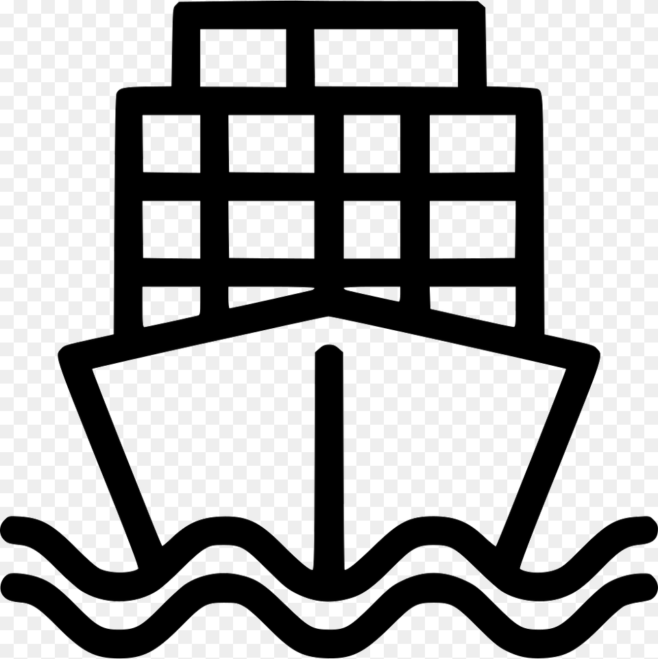 Cargo Ship Cargo Ship Icon, Stencil, Electronics, Hardware Free Png Download