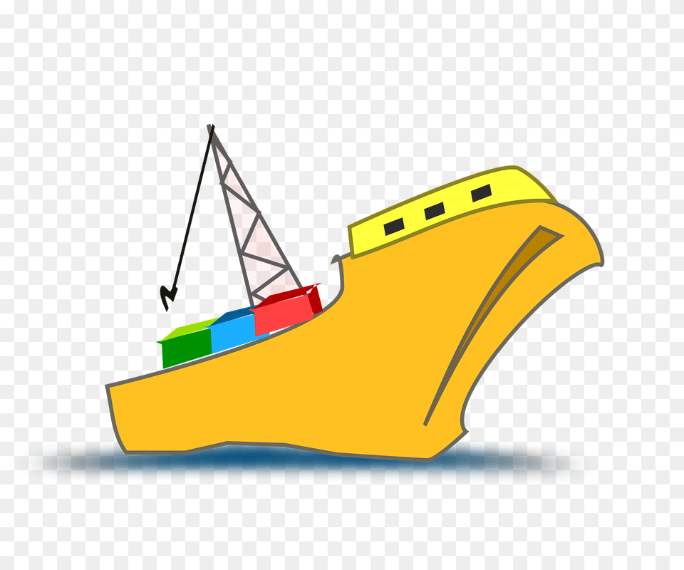 Cargo Ship Clipart, Boat, Sailboat, Transportation, Vehicle Png Image