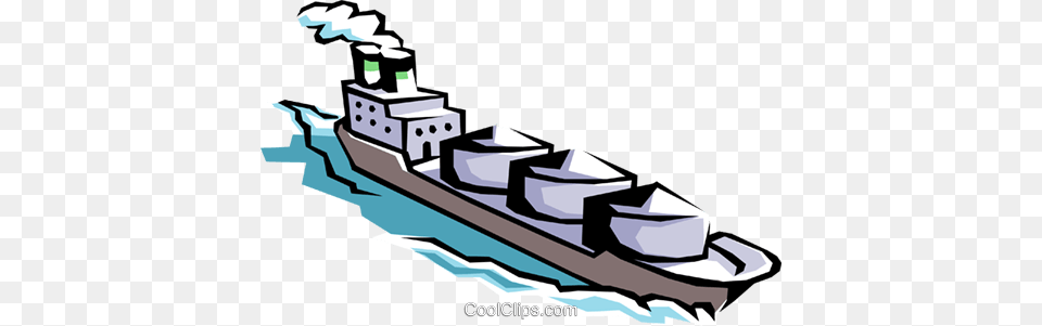 Cargo Ship Royalty Vector Clip Art Illustration, Cruiser, Vehicle, Transportation, Navy Png Image