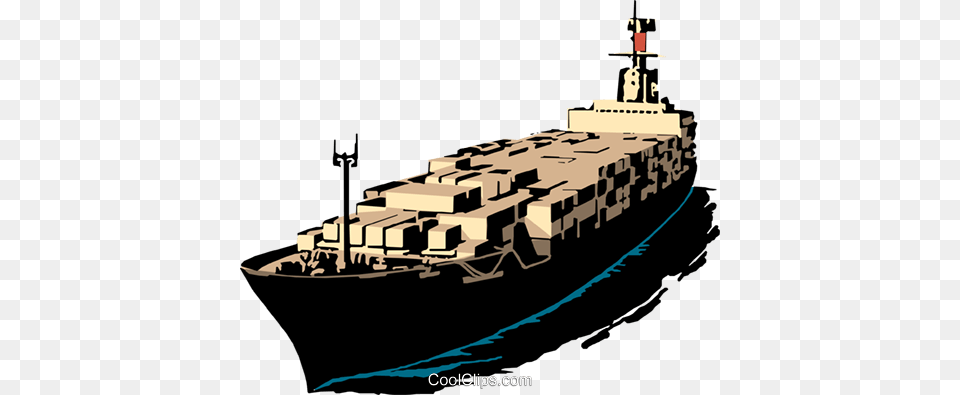 Cargo Ship Royalty Vector Clip Art Illustration, Watercraft, Vehicle, Transportation, Navy Free Transparent Png