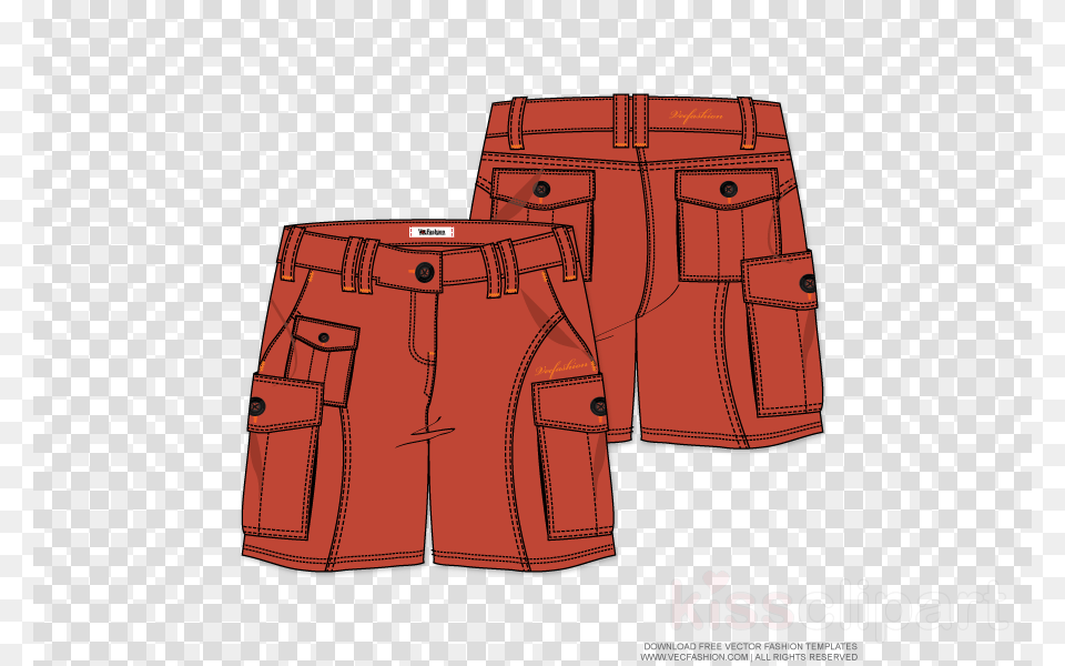 Cargo Shorts Vector Clipart Shorts Clothing Drawing Green Bay Packers Clipart Logo, Pants Free Png