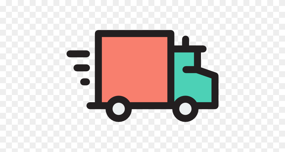 Cargo Truck Clipart Orange Truck, Moving Van, Transportation, Van, Vehicle Png Image
