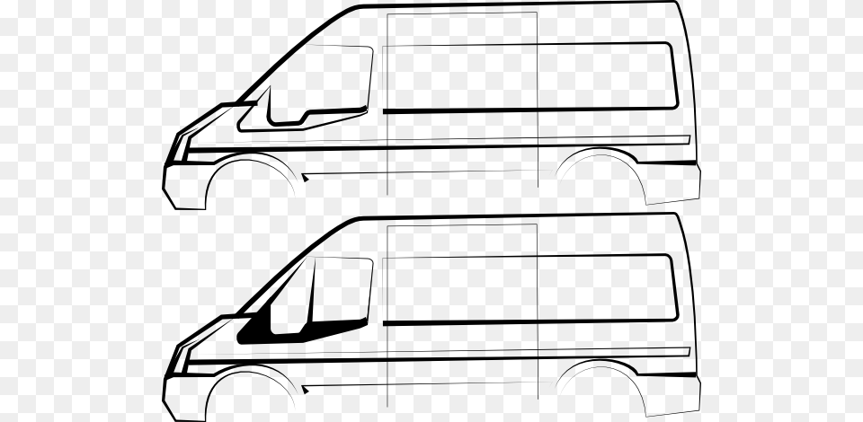 Cargo Van Outline Clip Art, Bus, Minibus, Transportation, Vehicle Png