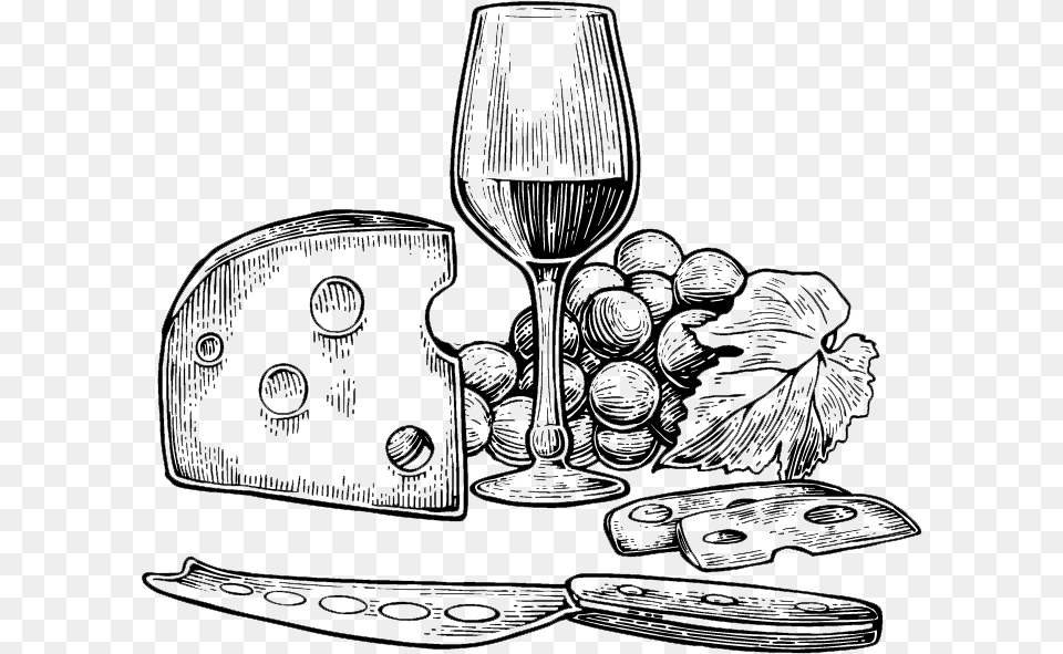 Cargot Brasserie Cheese And Wine, Art, Cutlery, Doodle, Drawing Free Png Download