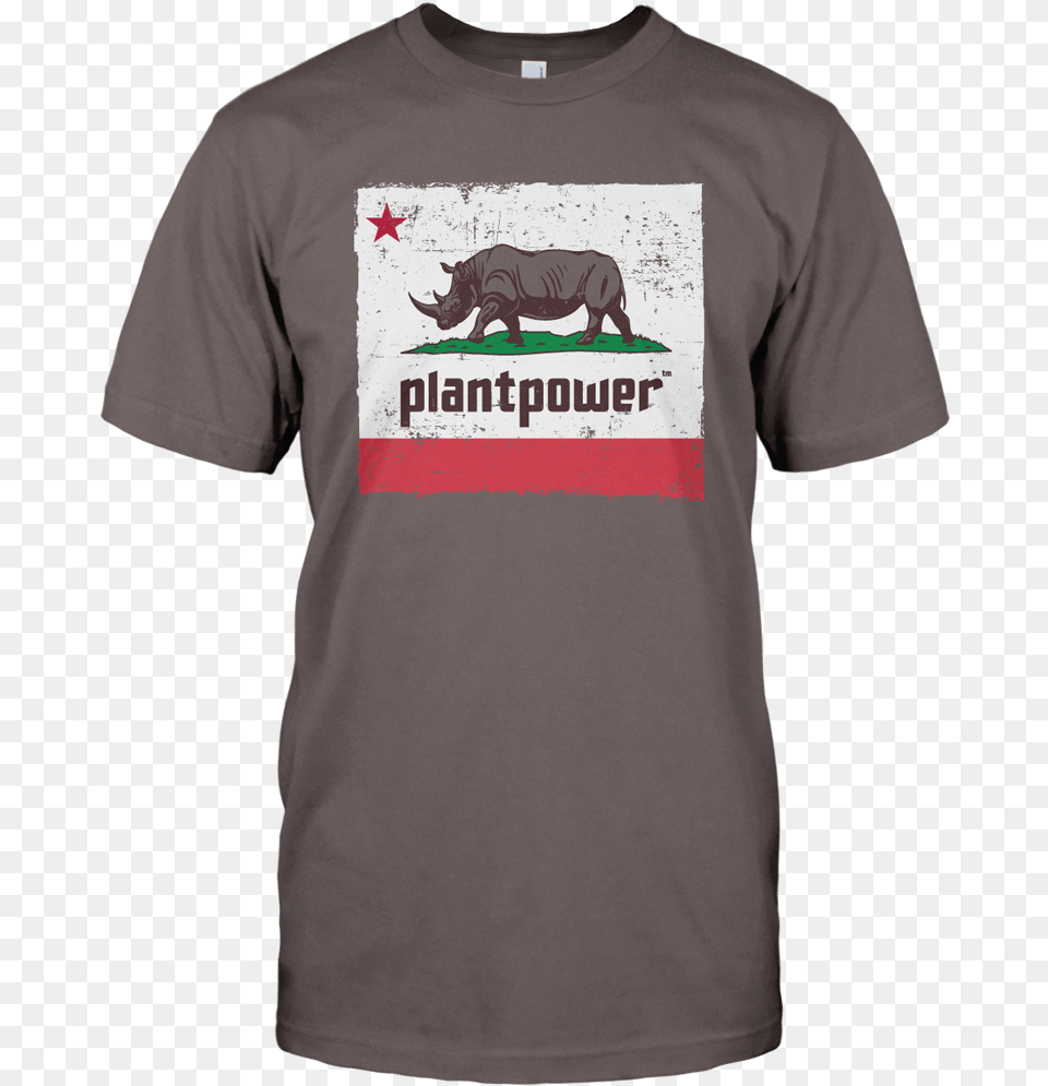 Carhino Front Plant Power Shirt, Clothing, T-shirt, Animal, Bear Free Png