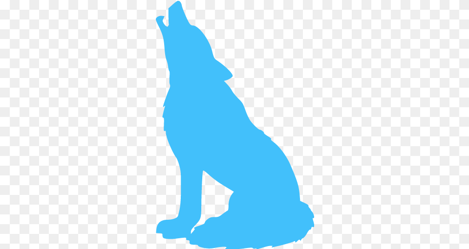 Caribbean Blue Wolf Icon Caribbean Blue Animal Icons Howling Wolf Silhouette Drawing, Baby, Person, Mammal, Pet Free Png
