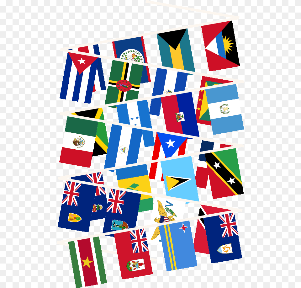 Caribbean Multi Nation Bunting Caribbean Flags Logo Free Png Download