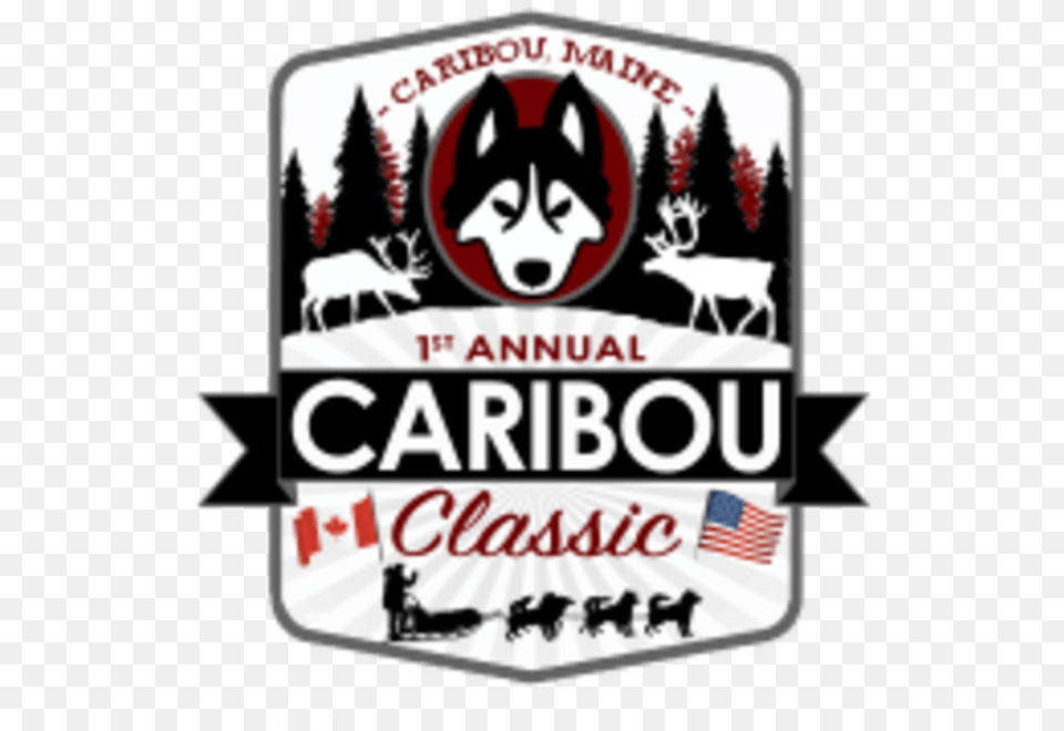 Caribou Classic Sled Dog Race Siberian Husky, Emblem, Logo, Symbol, Animal Free Png Download