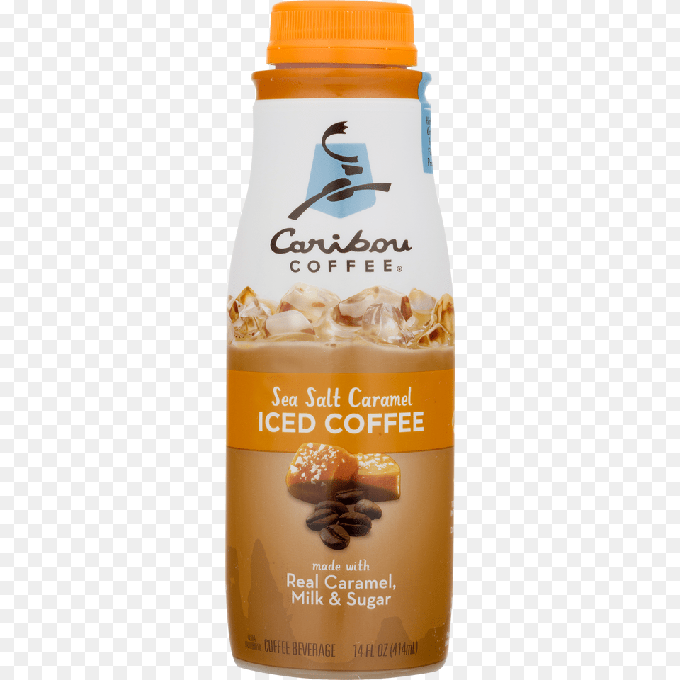 Caribou Coffee Sea Salt Caramel Iced Coffee Fl Oz, Bottle Png
