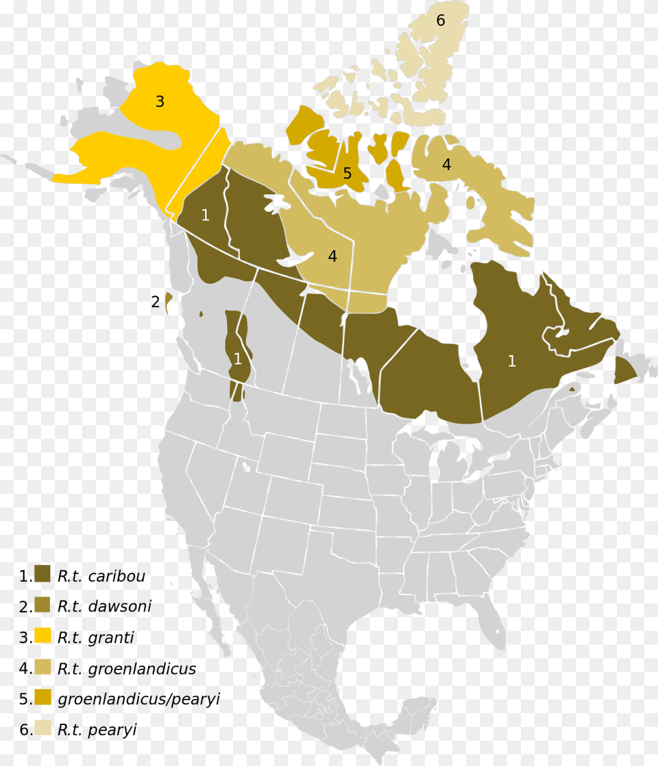 Caribou Range North America Caribou Range North America, Chart, Map, Plot, Atlas Free Png