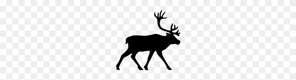 Caribou Silhouette Deer Silhouette Silhouette Clip Art Drawings, Animal, Mammal, Wildlife, Antelope Free Png
