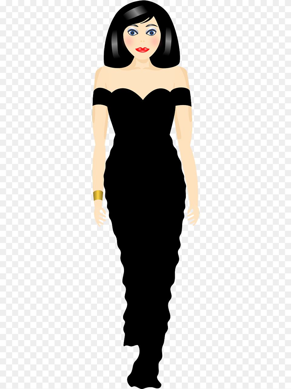 Caricature In Dress, Adult, Sleeve, Person, Long Sleeve Png
