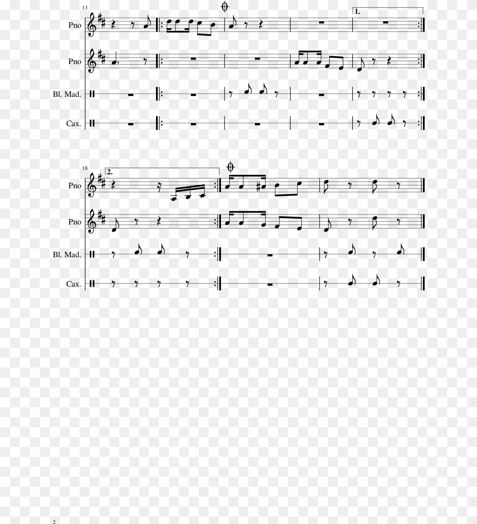 Carimbo Sheet Music, Gray Png Image